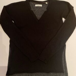 Billy Reid Black V-Neck Sweater